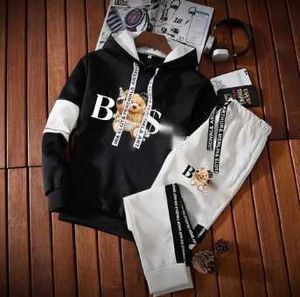 Mäns GuCic sportkläder Brand-Name Sportswear Sweater Pants Luxury GG Trend Bos Pra Letter Fashion Hooded Sports Brand Suit DD Letter Mönster PulloverM7ym