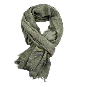 Halsdukar män Autumn Winter Cotton Linen Wraps Ring Scarf Khaki Black Navy Pink Warm Long Fashion Märke Män sjal Neckwear273p