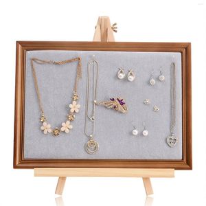 Decorative Plates Jewelry Organizer Tray Stud Boards Necklace Bracelets Rings Display Stand Versatile Multipurpose Creative Wood Po Frames