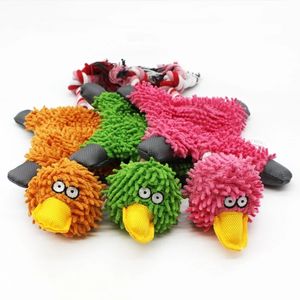 Adorável animal de estimação fornecimento bonito papa pato brinquedo de pelúcia com corda dentes limpos mordida resistente brinquedos presentes de natal 240220