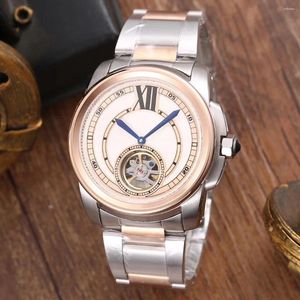 Armbanduhren Herren mechanische Uhr Automatik Roségold Schwarz Blau