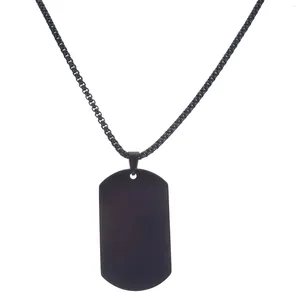 Ошейники для собак ID Настоящее мужское ожерелье-цепочка с подвеской (черный)