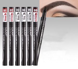 Trucco 24 ore Penna a inchiostro per sopracciglia moda impermeabile FourClaw Matita per sopracciglia Microincisione Tattoo Not Dizzy Catch EyeBrow Pen3163482