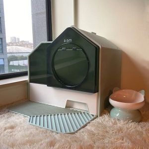 Boxes Litter Large Tray Cat Toilet Kitten Villa House Cage Cats Toilet Tray Bed Closed Dryer Caixa De Areia Para Gatos Pet Products