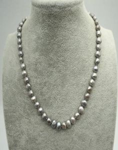 45cm灰色の色バロック淡水真珠のネックラスウェッドバートデーマザーデー女性gifthappiness jewellery6984346