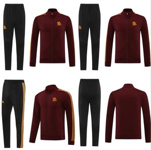 24 25 Roma Soccer mezza tuta uomo bambini kit giacca da calcio 2024 2025 tuta da allenamento jogging Survêtement