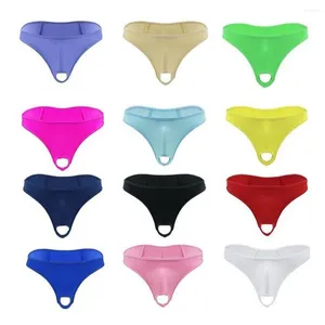 Unterhosen Sexy Unterwäsche Männer Dessous Micro Tanga Bikini Vorderes Loch G-String Niedrige Taille Atmungsaktive Herren Slips