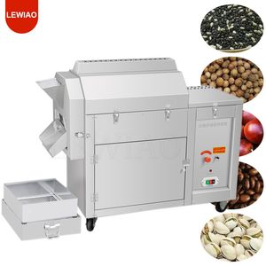 Rostfritt stål Electric Nut Roaster Chestnut Coffee Bean Peanut Seeds Fry Fruit Walnut Roasting Machine