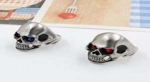 Bröllopsringar Personlighet Punk Fashion Jewelry Boutique Gem Set Skull Men039S Titanium Steel Ring7387509