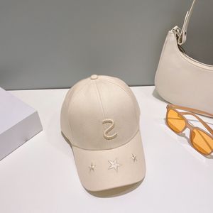Solid color baseball cap letter pentagonal pattern embroidered designer hat versatile trucker hats outdoor casquette