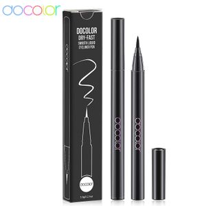 Docolor Eye Liner Matte Líquido Preto Delineador À Prova D 'Água de Longa Duração Sweatproof Secagem Rápida Lápis Maquiagem Cosméticos Ferramenta 240220