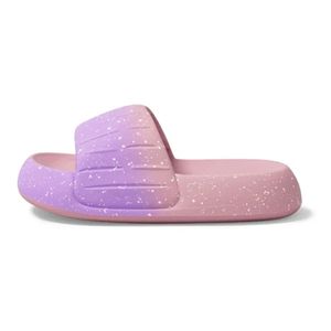 Стиль8 Детские тапочки для мальчиков и девочек-девочек. Градиент двухцветные слайды Eva Sandals без скольжения в ванне Home-Fly-Flops Home Shoes 24-35