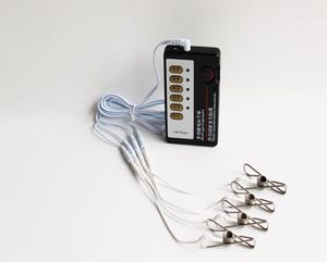 Электрошоковая стимуляция зажимы для сосков зажим для половых губ БДСМ снаряжение для бондажа тяжелые игры устройство для пыток взрослые секс-игрушки для пар2271584