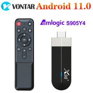 Receptores X98 S500 4GB 32GB AV1 Android 11 TV Stick Amlogic S905Y4 Quad Core 4K 60fps H.265 Wifi BT Youtube X98 Dongle 2G16G Set top box