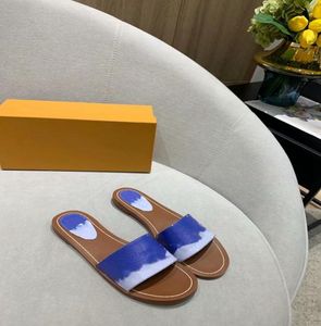 Escale Lock Flat Mule Summer 2021 여성 Progettista 화려한 샌들 특허 넥타이 캔버스 패딩 힐 가죽 아웃솔 슬리퍼 7769468