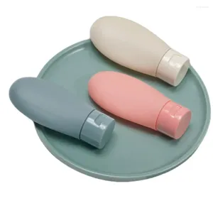 Storage Bottles 60ml Squeeze Tubes PE Cosmetic Nordic Style Suede Shampoo Lotion Travel Bottle Set