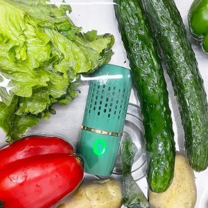 Washers Wireless Vegetable Washer Portable 4200mAh Vegetable Cleaning Device USB Charging Household Remove Pesticide for Clean Tableware