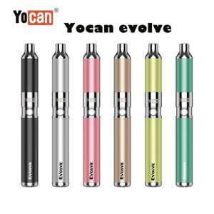 Yocan Evolve E-cigarro Kits 510 Thread Baterias Cera Vaporizador Vape 6 Cores Quartz Dual Coil Pen