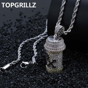 TOPGRILLZ хип-хоп съемное ожерелье с подвеской в виде бутылки с лекарством мужские ювелирные изделия золотого, серебряного цвета с кубическим цирконом ожерелья Gifts2574