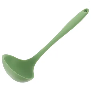 Spoons Silicone Flatware Soup Spoon Long Handle Large Cooking Ladle For Kitchen