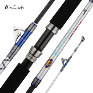 Rods Winscraft High Carbon Jigging Fishing Rod Lure Weight 200800g Superhard Saltwater Spinning Boat Fishing Rupp 2sections 1.98m2.1m