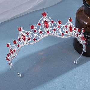 Headpieces Wedding Full Glittering Diamond Hollow Crown Stor rund lättvikt för Masquerade Ball Banquet Cosplay