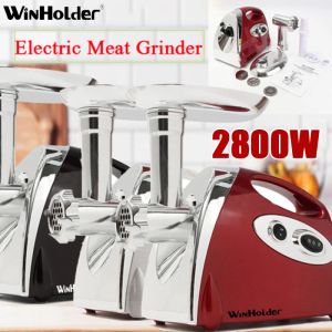 Moedores Winholder 2800W Multifuncional Moedor de Carne Elétrico Mincer Processadores de Alimentos Fabricante de Salsicha Acessórios de Cozinha Vermelho Branco Preto