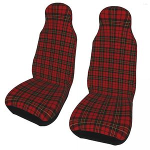 Coprisedili per auto Royal Tartan Plaid Cover Texture percalle Automobili per auto camion SUV Auto Protector Accessori 2 pezzi