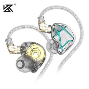 Fones de ouvido kz esx fone de ouvido de 12 mm dinâmico hifi robalinho de fone de ouvido de fone de ouvido cancelamento de fone de ouvido com o fone de ouvido IEMS EDA edx edx