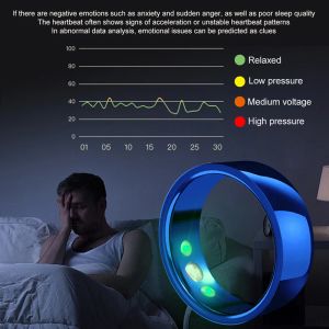 T GG Rings Anelli intelligenti Monitoraggio intelligente del sonno Impermeabile multifunzionale Assistenza sanitaria Anello sportivo Fitness Tracker per uomini e donne