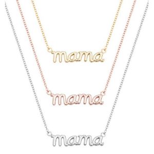 Kleine Mama Mama Mama Buchstaben Halskette gestempelt Wort erste Liebe Alphabet Mutter Halsketten für Thanksgiving Muttertag Geschenke259c
