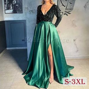 Basic lässige Kleider elegantes Abendkleid mit glänzendem Pailletten für Frauen sexy Lady Maxi Party Kleider klassische Hochzeits-Hochzeits-Ballkleid S-3xl T240227