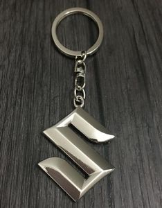 Fashion Suzuki Logo Car Keychain Keyrings Auto Emblems 3D key Holder Car key Fob Auto Parts For Suzuki Swift SX4 Grand Vitara5974024