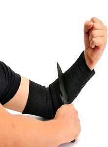 Mangas de braço anticorte de fio de aço Preto Kevlar Manga de proteção de braço Manga Guarda de braço Braçadeira à prova de corte Anti abrasão Stab Resist6421747