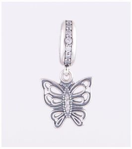 Vintage Butterfly Charm Wiselanty Authentic 925 SterlingsilverJewelry Pave Crystal Charms Krzyki DIY Logo Bracelets Accessor 7968596