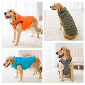 Одежда для собак, осенне-зимнее пальто, двусторонняя непромокаемая куртка, средний и большой пуховый хлопковый теплый жилет, роскошная одежда для золотистого ретривера