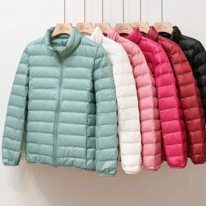 Coats Winter Down Jacket Women Packable Ultra Light Weight Short Coats 2021 New Women Slim Fit Portable Windproof Puffer Jacket 5XL