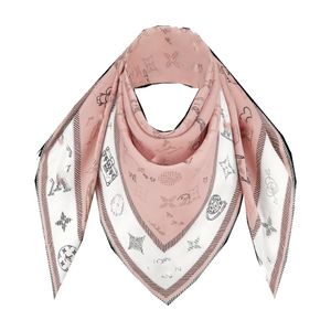 Top Fashion Brand Scarf L Wish List Designer Monogram 90cm Square Scarf 100% Twill Silk Handbag and Hard Box Pattern Women Silk Scarf Hand Hemmed M78823 2024 New Style