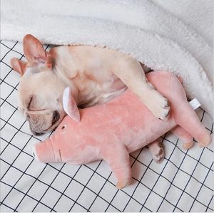 Evcil köpekler uyuyan domuz oyuncakları sıcak yumuşak peluş pamuklu ortak köpek köpek çiğneme etkileşimli oyuncak malzemeleri 240220