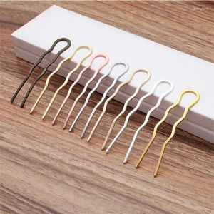 Hair Clips 5pcs/lot 70mm Length Vintage Hairpins Comb Gold/Silver Plated Fashion Hairwear DIY Accessories Findings