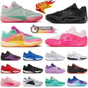 Kd 16 Aunt Pearl Kd16 Basketball Shoes Pink Black White Grey Rose Breed【code ：L】Mens Womens Sports Sneakers Trainers