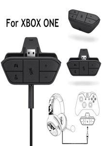 Stereo Headset Adapter Gamepad Headphone Gaming Audio Controller Connector för Xbox One Gamejoystick Game Console Accessory med R4574761