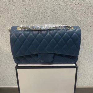 Classic women's bag small fragrant caviar Rhombus embroidery line shoulder bag manufacturers wholesale diagonal span bag
