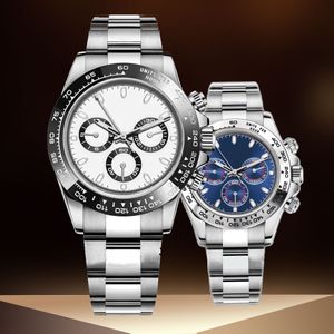 Mens Automatic Mechanical Ceramics Watches 40mm full rostfritt stål glidklipp armbandsur Sapphire Luminous Watch Montre de Luxe