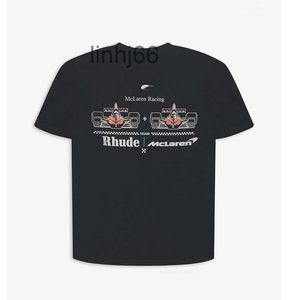 남자 티셔츠 mens rhude x mclaren 셔츠 남자 여자 고품질 자동차 패턴 인쇄 탑 티 의류 하라주 쿠 32tycrvbrzff