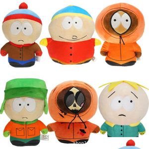 Animali di peluche ripieni P 18-20 cm Amine The South Stan Parks Giocattolo Cartoon Kyle Kenny Cartman Butters Gioco Pie Doll per bambini Compleanno Dhago