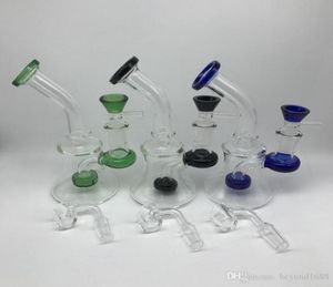 6-Zoll-Glasbongs Bohrinseln mit 4-mm-Quarz-Banger-Nagel und Glasschalen 14-mm-weiblicher Heady-Beaker-Dab-Rigs-Wasserpfeifen3066593