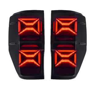 For Ford Ranger T6 LED Tail Light 15-20 Brake Reverse Parking Running Lights Streamer Turn Signal Indicator Rear Lamp Taillight Assembly