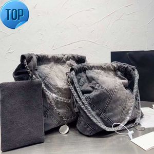 2023 Сумочка Maggievluxry 22bag Denim Grand Shopping Bag Сумка для путешествий -дизайнер Женщина Слинг Торди Самая дорогая сумочка с серебряной цепью Габриэль