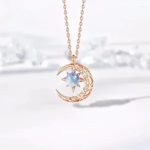 Pendant Necklaces 2024 Dream Star Moon Necklace Luxury Women's Couple Birthday Party Jewelry Gift Mother's Day Wholesale